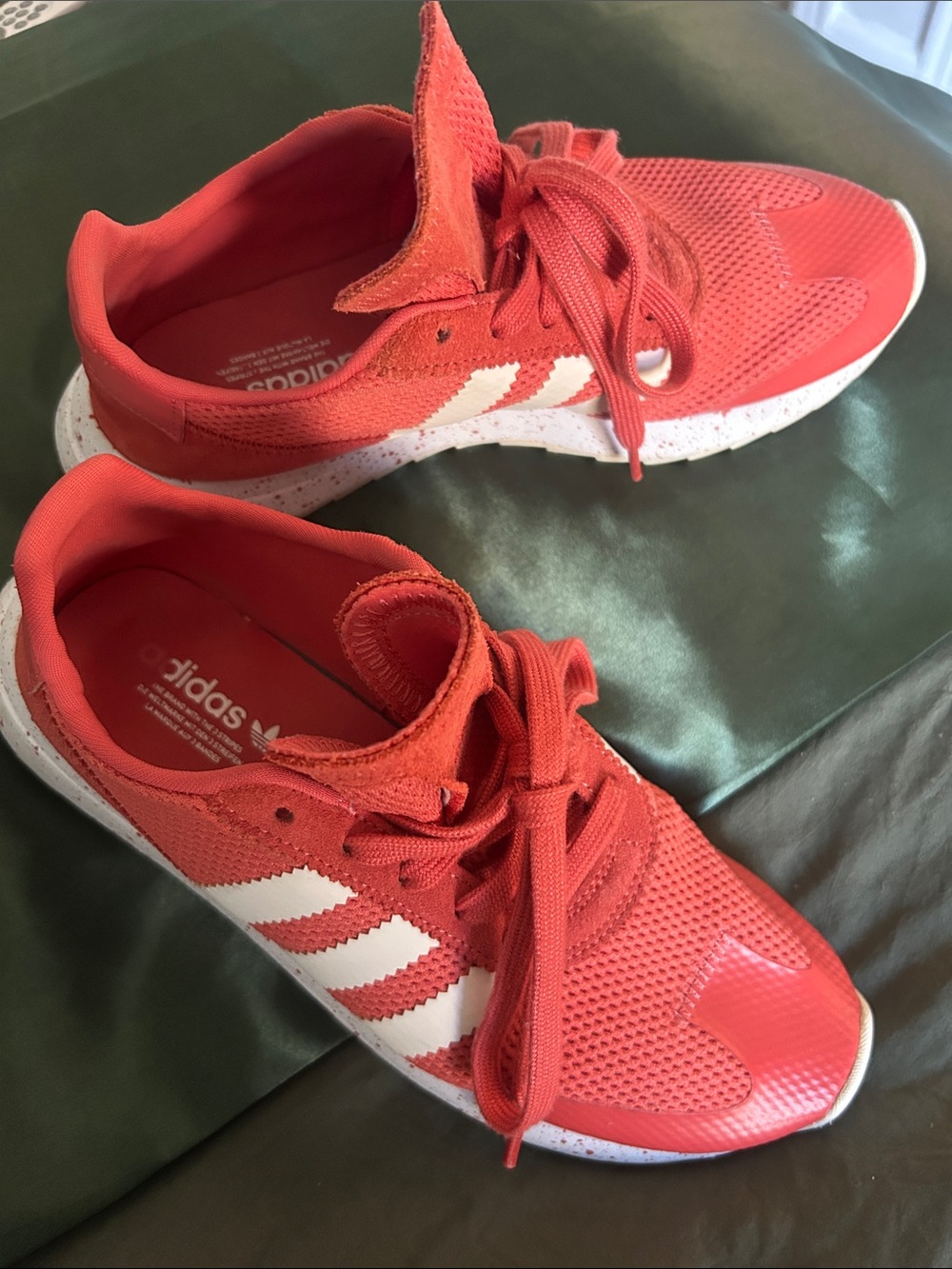 adidas Coral-orange and White Women's Athletic Sneakers